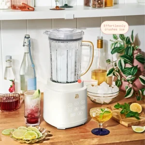 High-Power 700-Watt Blender System for Crushing Ice, Frozen Fruits, and Vegetables with Stainless Steel Blade and Touch-Activated Display