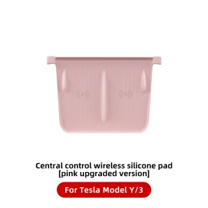 YZ For Tesla Model 3 Highland 2024 Silicone Anti-skid Pad For Tesla Car 2024 Model3 Phone Wireless Charging Pad Car Accessories