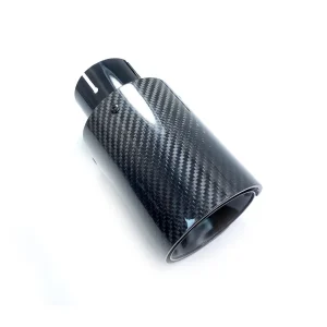 1 Piece M Performance Carbon Fiber Glossy Black Rear Tail Exhaust Pipe Muffler Tip For BMW M Series Universal Muffler Tips