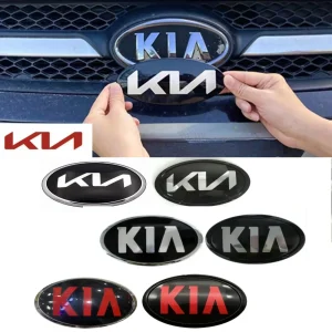 120 x 60mm KIA car engine badge Sportage Ceed Sorento Cerato Optima Pican to Rio Soul K3 K5 STONIC car trunk logo KIA/KN sticker