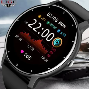 2023 Latest Men’s Full Touch Screen Smartwatch with IP67 Waterproof Fitness Tracker for Android iOS