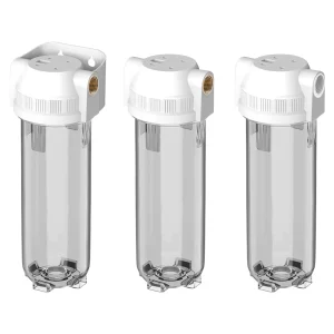 10 Inch Water Purifier Filter Bottle with Replaceable Transparent PET Cartridges for Home Kitchen Appliances