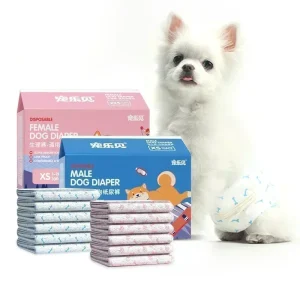 10 Pack Super Absorbent Disposable Pet Diapers for Dogs and Cats, Male and Female Physiological Pants with Leakproof Design