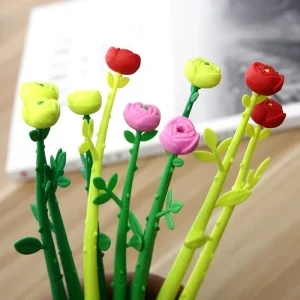 1 Piece Creative Lovely Ellen Brook Floral Gel Ink Pen for Plant Decoration