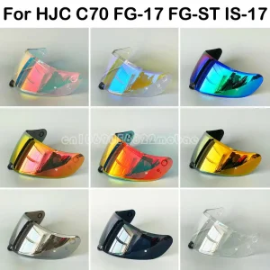 HJC C70 FG-17 FG-ST IS-17 Motorcycle Helmet Visor Replacement Shield with UV Protection Clear/Black/Silver/Gold/Blue Green/Gold Red/REVO Blue/REVO Orange Casco Moto Visera Sunshield