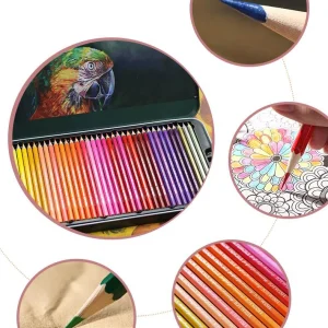 48 Colors DIY Color Pencil Set with Free Sharpener and Eraser for School Office Art Stationery