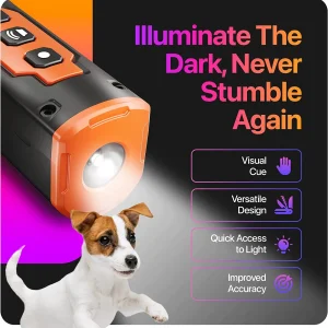 Ultrasonic Dog Repeller and Trainer with 3 Tiered Process for Stopping Barking, Chewing, and Destructive Behavior in Dogs