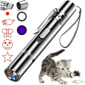 Interactive Cat Laser Toy with Adjustable Patterns and USB Rechargeable Function