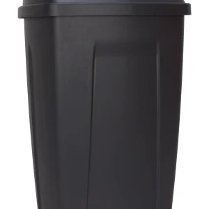 13 Gallon Trash Can Plastic Swing Top Kitchen Garbage Trash Can Black Easy to clean surface Durable polypropylene plastic