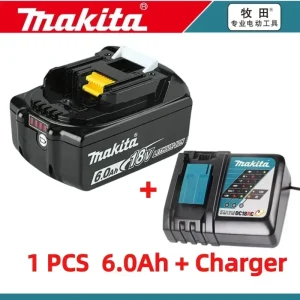 100% Original Makita Rechargeable Battery, Replaceable LED Lithium-ion, 9.0Ah/6.0Ah 18V BL1860B BL1860 BL1850 BL1830 BL1815