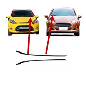 2 Pieces Outside Windshield Side Hard Rubber for Fiesta 2009-2014 Windscreen Protective Strip Glass Weatherstrip Seal