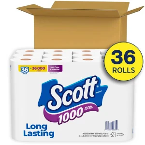 1000 Toilet Paper 36 Rolls 1000 Sheets Per Roll Paper Towels Money Toilet Paper Free of Perfumes or Scents So No Need To Worry