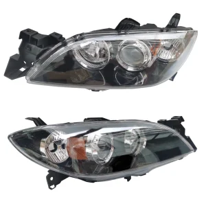 【1 Pair】 Headlight Car Assembly For 2004 2005 2006 2007 2008 2009 Mazda 3 Sedan Passenger + Driver Side Right + Left BN8P510L0D