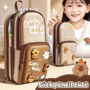 Kawaii Otter Large Capacity Pencil Cases Kids Cute Capillary Bags Child Pouch Back To School Aesthetic Organizer For Girls Boy