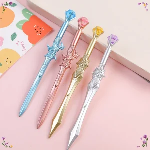 24PCS Diamond Sword Signature Pens Creative Office School Supplies Writing Set