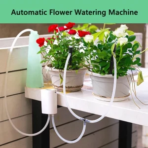 Intelligent Automatic Watering System Kit for Indoor Plants with Self-Watering Drip Irrigation Device and Rechargeable Battery