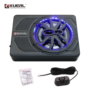 10 Inch Car Speakers Active RMS 180W Stereo Pure Bass Installed Under The Seat Ultra-Thin Subwoofer APP Control Colorful Light