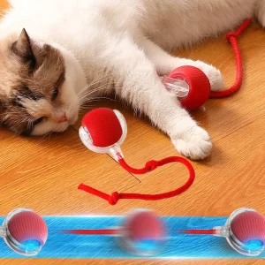 Interactive Pet Toy with Automatic Rolling Fake Tail for Cat and Dog Training and Stimulation