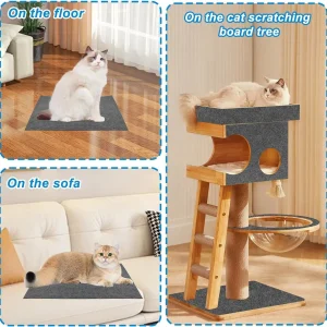 Cat Scratching Post Pads Self Adhesive Carpet for Sofa Armchair and Cat Tower Protection