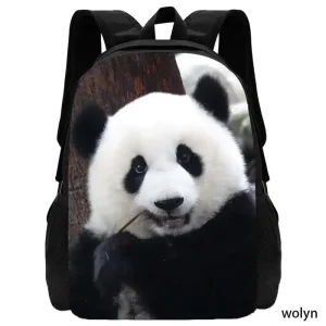 3D Chinese Panda School Backpack for Child ,Cartoon School Bags for Boys Girls , Animal Prints Children Backpack for School