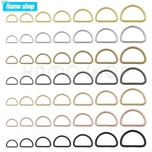 20-1000pcs Metal D Ring Adjustable Buckle Clasp For Webbing Backpacks Straps Bags Cat Dog Collar Chain Buckles DIY Accessorie