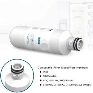 LG Compatible Water Filter Cartridge for LT1000P, LT120F, and Kenmore 46-9980, 9980, with 99.99% Cyst Removal and Peace of Mind