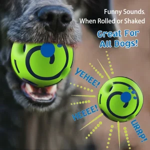 Interactive Dog Toy with Giggle Sounds for Pet Fun and Exercise