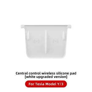 YZ For Tesla Model 3 Highland 2024 Silicone Anti-skid Pad For Tesla Car 2024 Model3 Phone Wireless Charging Pad Car Accessories