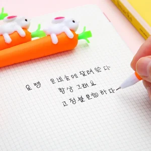 1 Pieces Lytwtw’s Cartoon Carrot Rabbit Kawaii School Supplies Office Stationery Gel Pen Cute Creative Sweet Lovely Pretty Pens