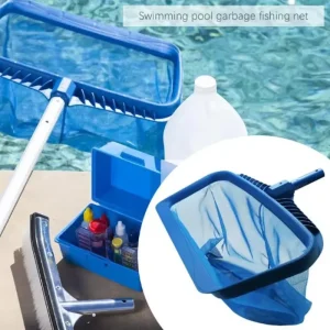 Large Capacity Pool Leaf Skimmer Net with Deep Bag for Swimming Pools, Spas, and Ponds Rubbish Cleaning Rake with Snag-Free Design