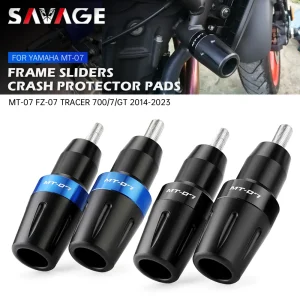 Yamaha MT-07 FZ-07 Tracer 700 GT Frame Slider Crash Protection Kit 2014-2023 with POM Material and Laser Printing Logo