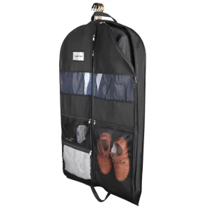 Large Capacity Hanging Garment Bags for Travel with Double Sides Zipper and Mesh Pockets for Men and Women