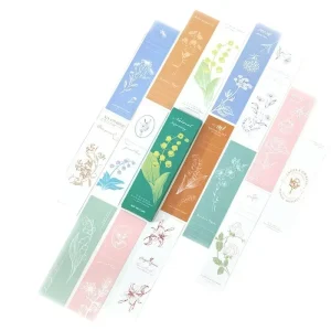 20 Pieces Literary Bookmark Set, Relief Flowers Design for Fresh Journal Decoration, Stationery for Back to School and Reading Enthusiasts