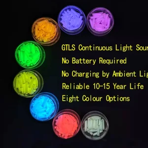 Long-Lasting Multi-Color Self-Luminous Tube Lights for 20 Years Emergency Outdoor Survival Kit