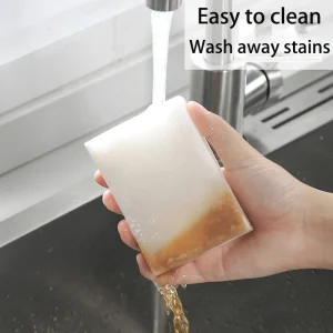 White Melamine Magic Sponges for Effective Cleaning of Sinks, Refrigerators, and Range Hoods