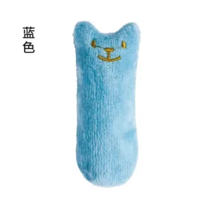 Interactive Catnip Toys for Cats and Kittens Thumb Bite Plush Teeth Grinding Relief Toy with Cat Mint and Chewing Stimulation