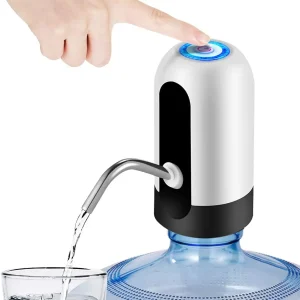 White/Black USB Rechargeable Automatic Water Bottle Pump with One Click Auto Dispenser Switch