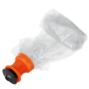 Portable Easy Valve Volcano Heating Air Bag Balloon Set Orange Black Transparent