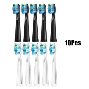 10Pc Electric Toothbrush Brush Heads Compatible With Seago Fairywill Models SG-507B, SG-908, SG-909, SG-917, SG-610, SG-659, SG-719, SG-910, SG-575, SG-551, SG-548