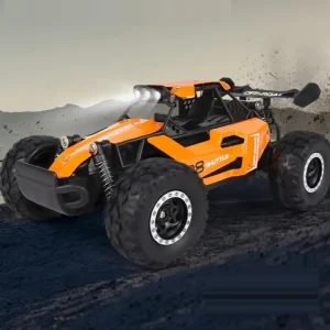 1:16 Scale 2WD Remote Control Off Road Racing Truck Toy RC Car for Kids with LED Lights and Rear Wheel Drive