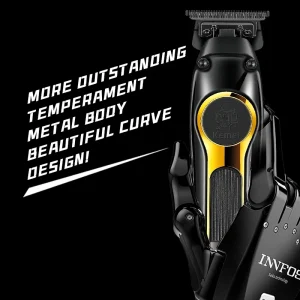 Kemei KM-2351 Cordless Electric Hair Clipper with DLC Blade for Men’s Barber Professional Trimming