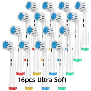 16/20PCS Brush Head nozzles for Braun Oral B Electric Toothbrush Replacement Head Refill Sensitive Floss Cross Action for Oralb