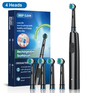 Whitening and Deep Clean Electric Toothbrush for Adults with Ultrasonic Technology and IP67 Waterproof Design