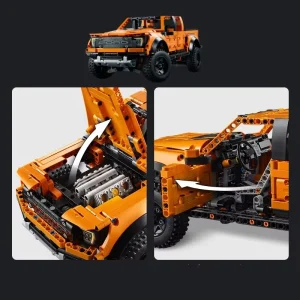 1379 PCS Ford F-150 Raptor Pickup Sports Racing Truck Model Bricks Educational Building Blocks Set Gift Toy for Boy’s 14 Years Old and Up