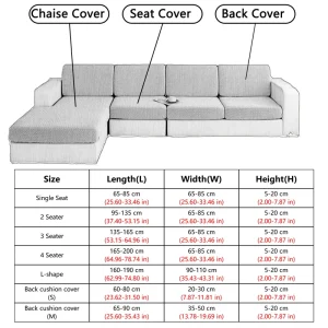 Water Resistant Jacquard Sofa Slipcover with High Elasticity and Anti Dirt Properties