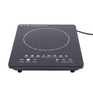 Portable Countertop Electric Induction Cooker with 23-Hour Advance Timer 8 Preset Functions Sturdy and Durable Black Glass Panel