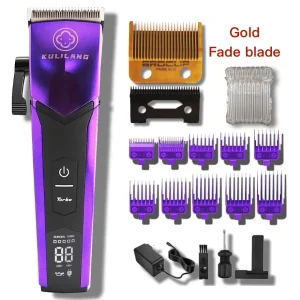 Worldwide Voltage 110V-240V Hair Clipper for Men with Adjustable Blade and LED Status Prompt – R77F