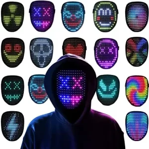 Interactive Atmosphere Props LED Mask with Facial Expression Induction for Stage Performance