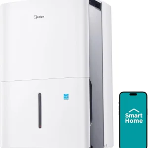 Large Room Dehumidifier with Pump and WiFi Connectivity for Basements – 4500 Sq. Ft. 50 Pint Energy Star Certified Ultra Quiet Dehumidifying Solution