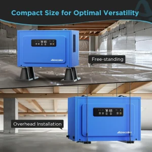 125 Pint Commercial Dehumidifier for Crawl Spaces & Basements with Drain Hose Industrial Grade Water Damage Restoration